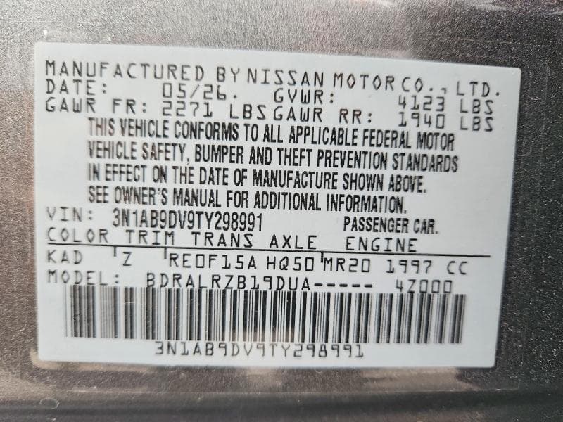 2026 NISSAN SENTRA SR 12