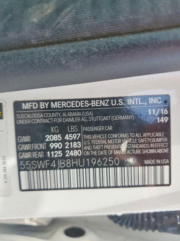 2017 MERCEDES-BENZ C 300 300 12