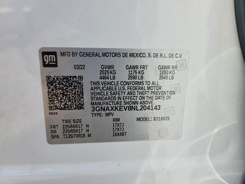 2022 CHEVROLET EQUINOX LT 14