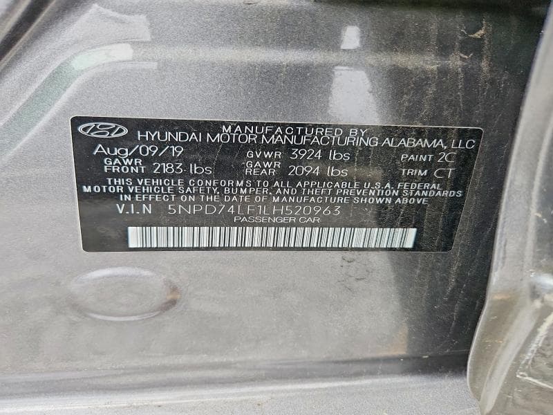 2020 HYUNDAI ELANTRA SE 12