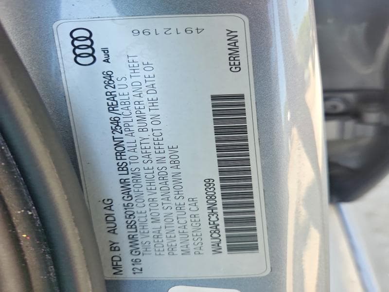 2017 AUDI A6 PREMIUM 12