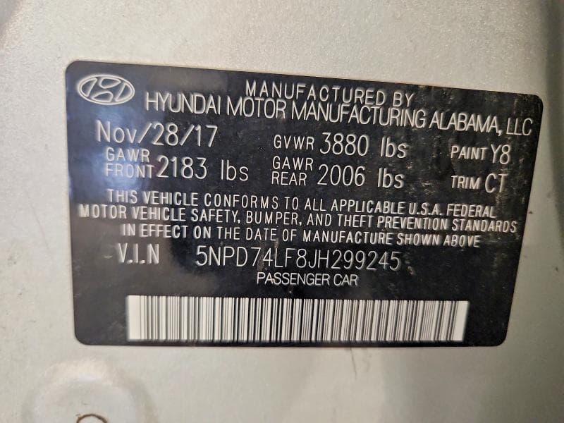 2018 HYUNDAI ELANTRA SE 12