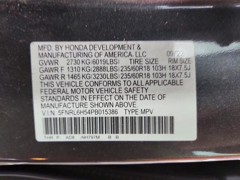 2023 HONDA ODYSSEY EX 13