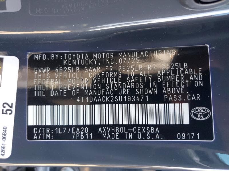 2025 TOYOTA CAMRY SE SE 12