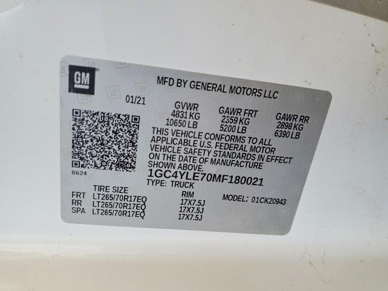 2021 CHEVROLET SILVERADO K2500 HEAVY DUTY 12