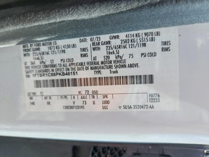 2023 FORD TRANSIT T-250 13