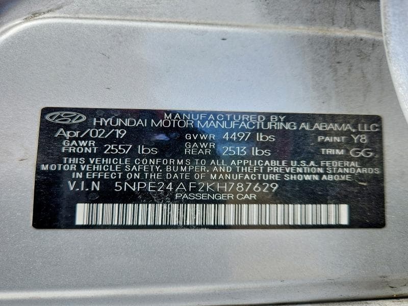 2019 HYUNDAI SONATA SE 13