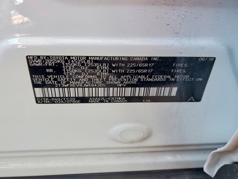 2018 TOYOTA RAV4 XLE 13