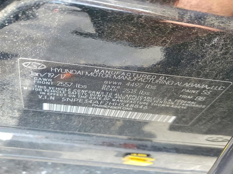 2017 HYUNDAI SONATA LIMITED 12