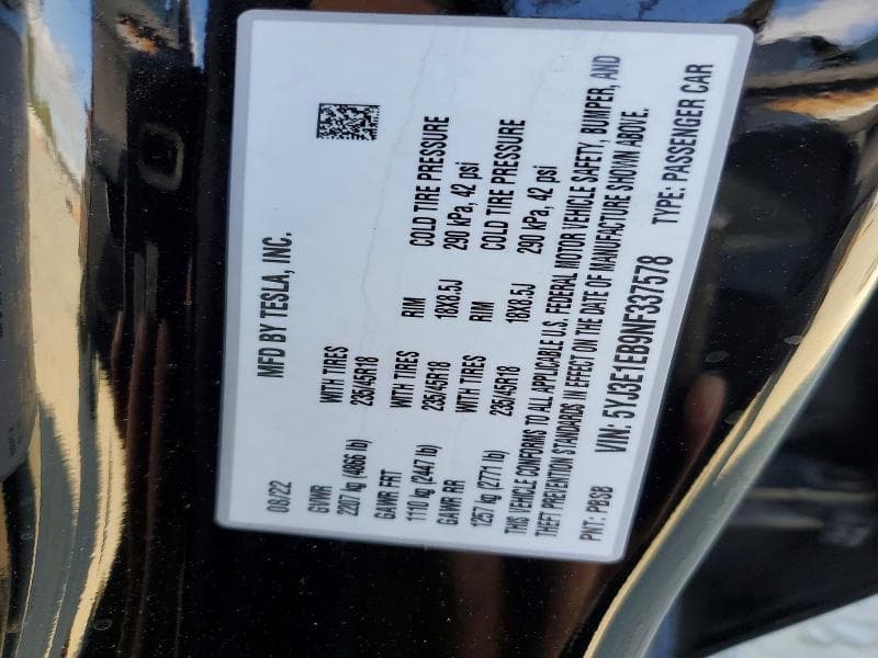 2022 TESLA MODEL 3 13