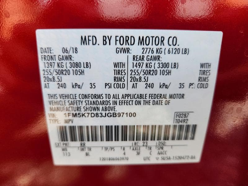 2018 FORD EXPLORER XLT 14