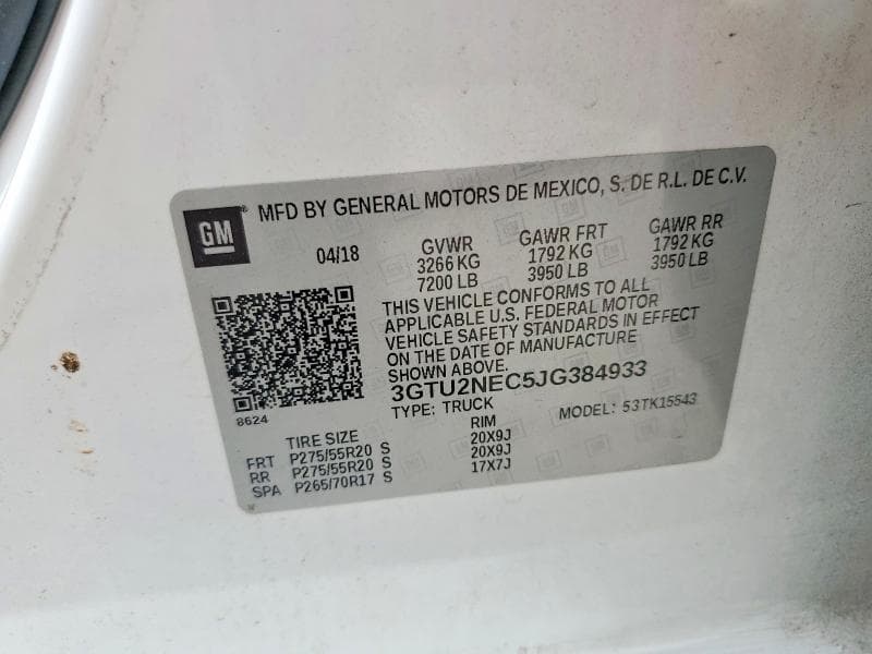 2018 GMC SIERRA K1500 SLT 13