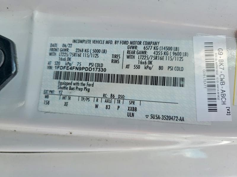 2023 FORD ECONOLINE E450 SUPER DUTY CUTAWAY VAN 10