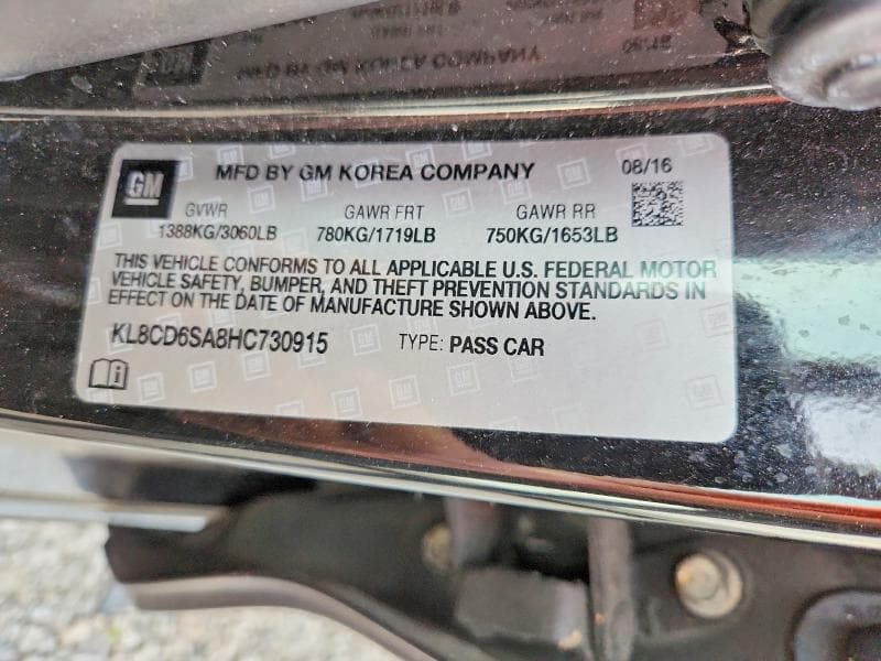 2017 CHEVROLET SPARK 1LT 12