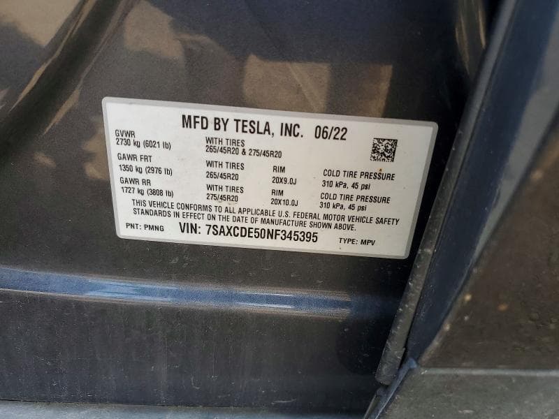 2022 TESLA MODEL X 14