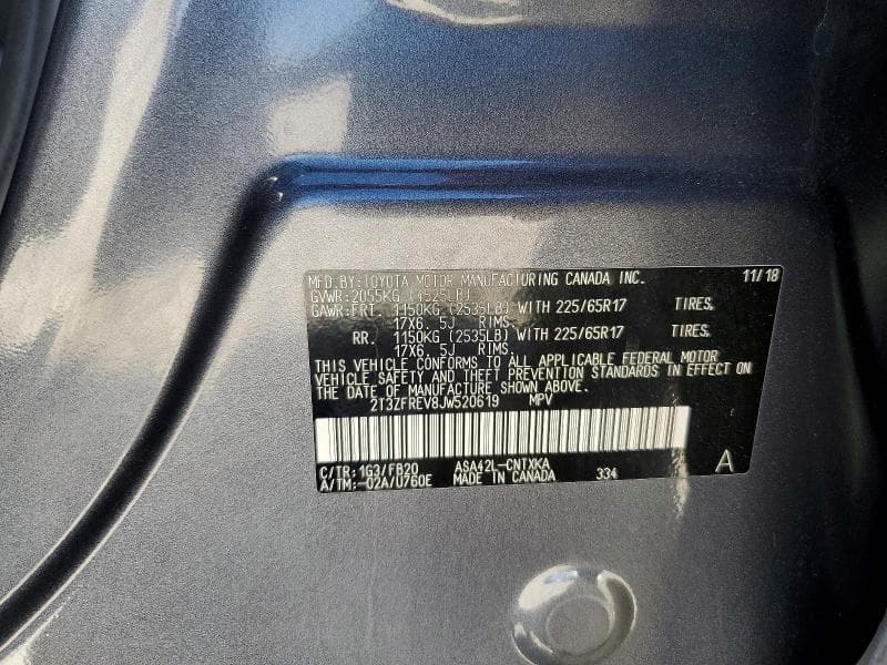 2018 TOYOTA RAV4 LE 13