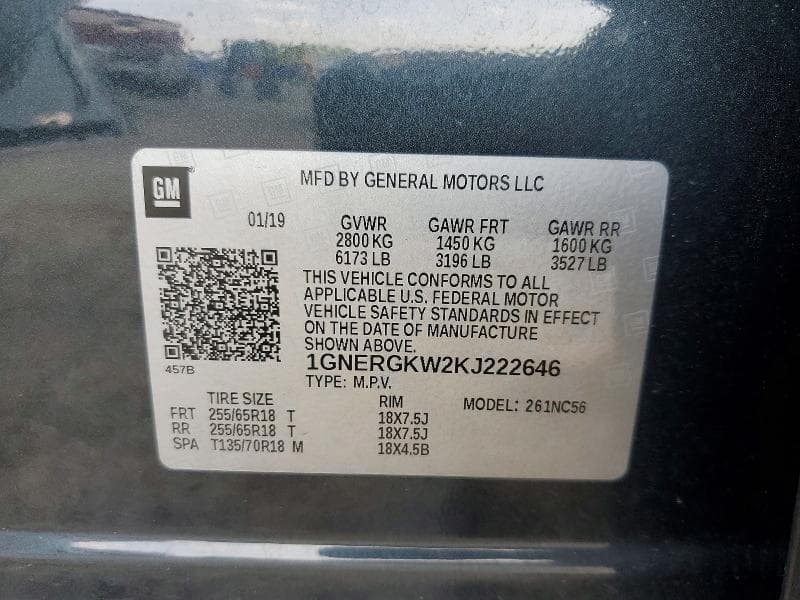 2019 CHEVROLET TRAVERSE LT 14