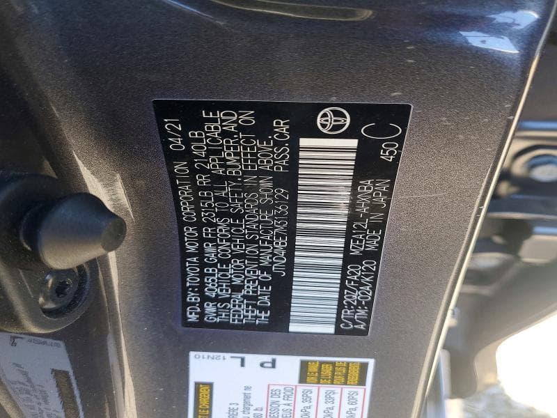 2021 TOYOTA COROLLA HATCHBACK SE 12