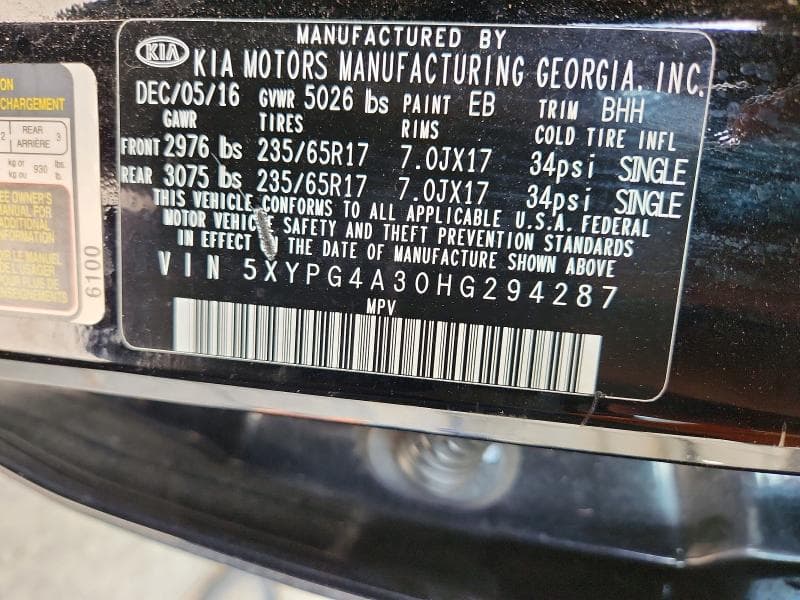 2017 KIA SORENTO LX LX 12