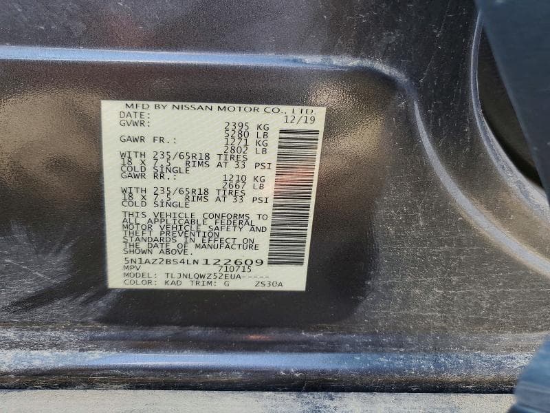 2020 NISSAN MURANO SV SV 13