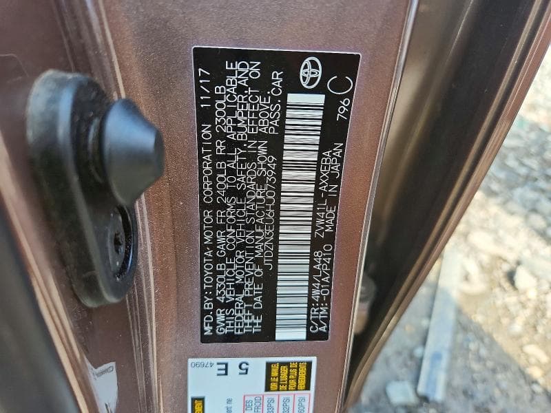 2017 TOYOTA PRIUS V FIVE 12
