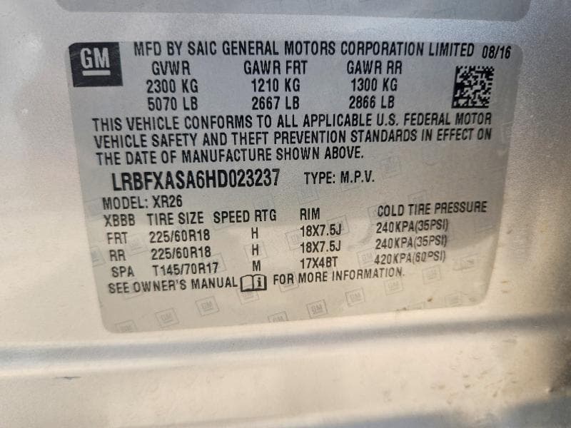 2017 BUICK ENVISION PREFERRED 13