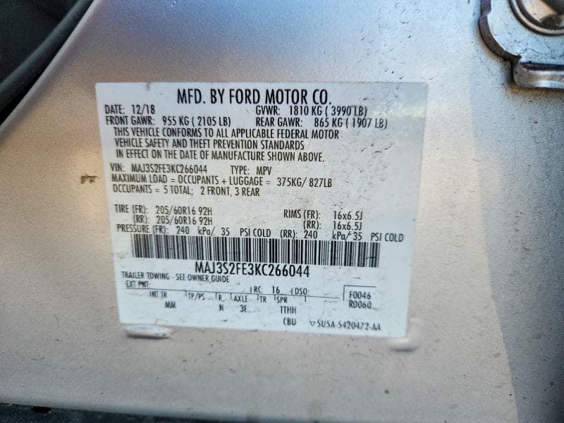 2019 FORD ECOSPORT S 13