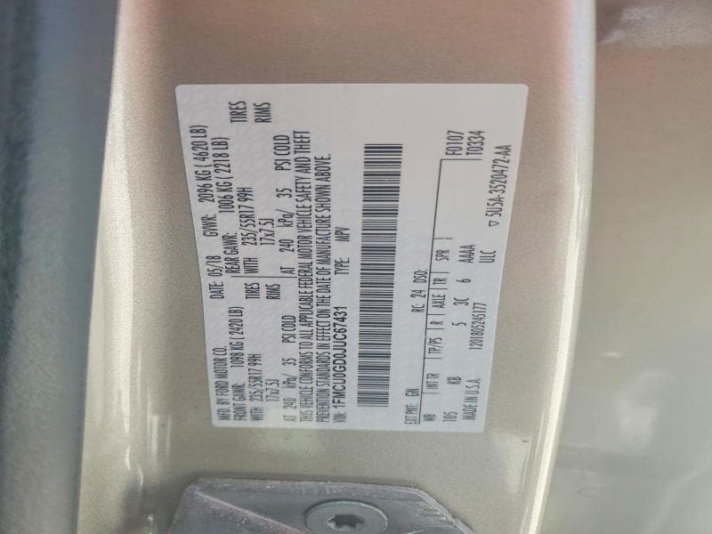 2018 FORD ESCAPE SE SE 13