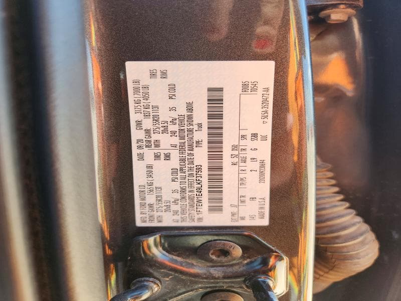 2020 FORD F150 SUPERCREW 12