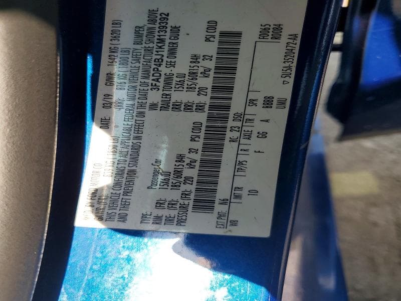 2019 FORD FIESTA SE 12