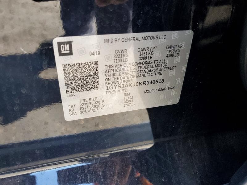2019 CADILLAC ESCALADE 12