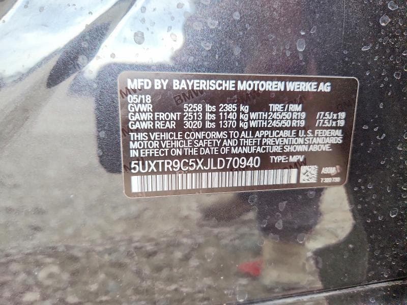 2018 BMW X3 XDRIVE30I XDRIVE30I 13