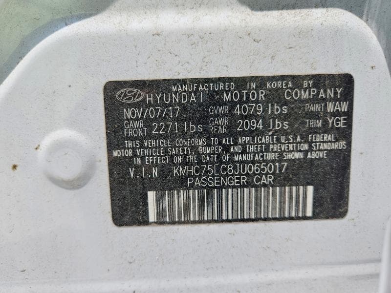 2018 HYUNDAI IONIQ SEL 12