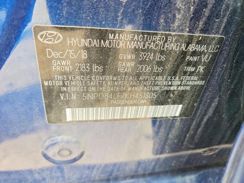 2019 HYUNDAI ELANTRA SEL 12