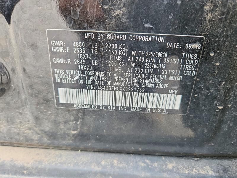 2019 SUBARU OUTBACK 3.6R LIMITED 13