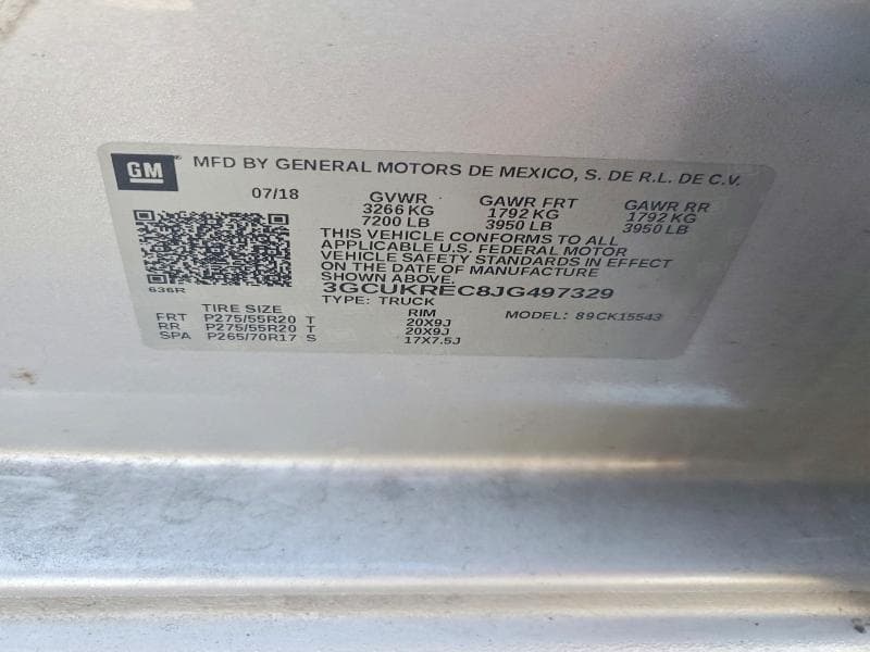 2018 CHEVROLET SILVERADO K1500 LT 12