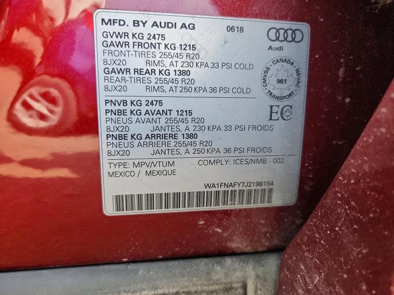 2018 AUDI Q5 TECHNIK S-LINE 12
