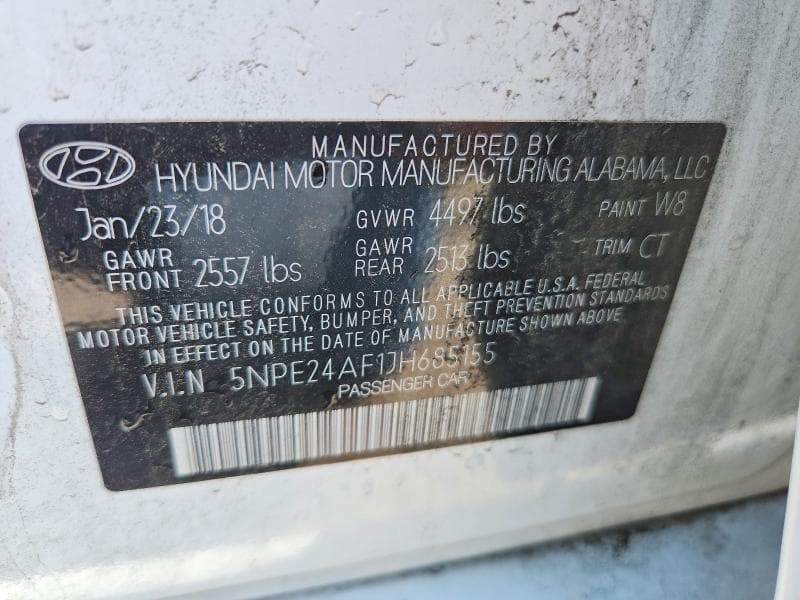 2018 HYUNDAI SONATA SE 13