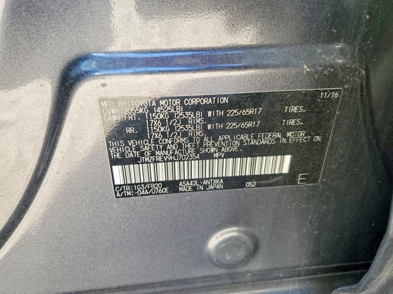 2017 TOYOTA RAV4 LE 13