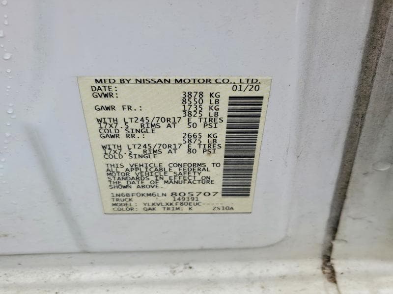 2020 NISSAN NV 1500 CARGO 1500 SV 14