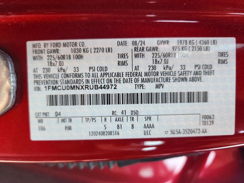 2024 FORD ESCAPE ST LINE 13