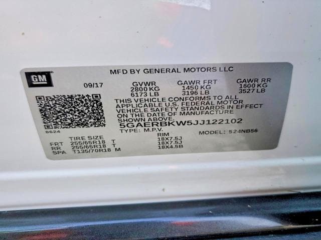 2018 BUICK ENCLAVE ESSENCE ESSENCE 12