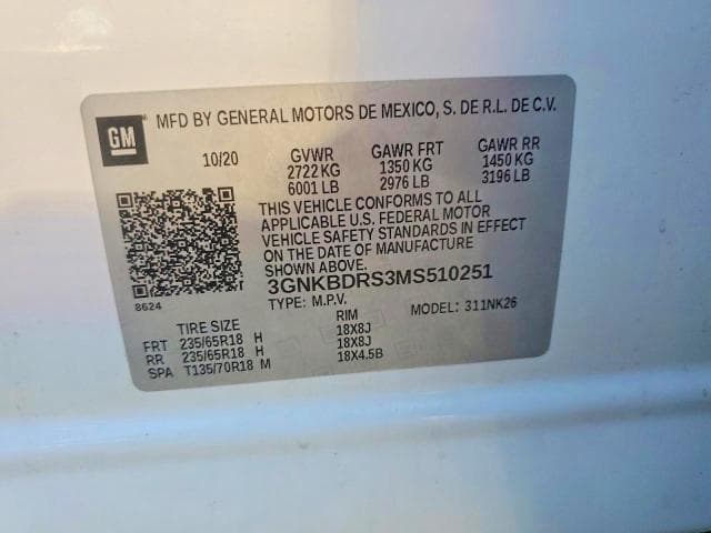2021 CHEVROLET BLAZER 3LT 3LT 12