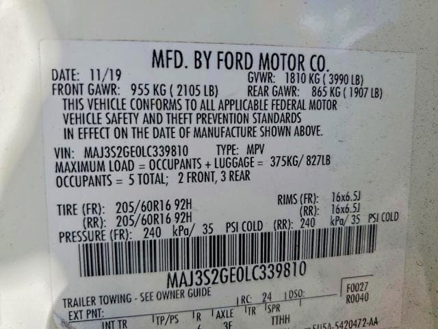 2020 FORD ECOSPORT SE SE 13