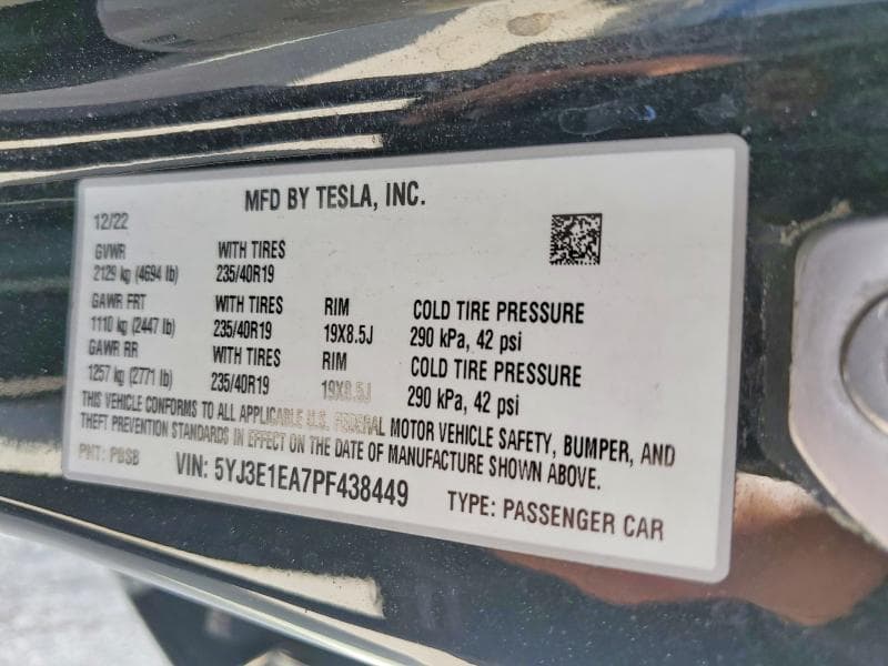 2023 TESLA MODEL 3 12