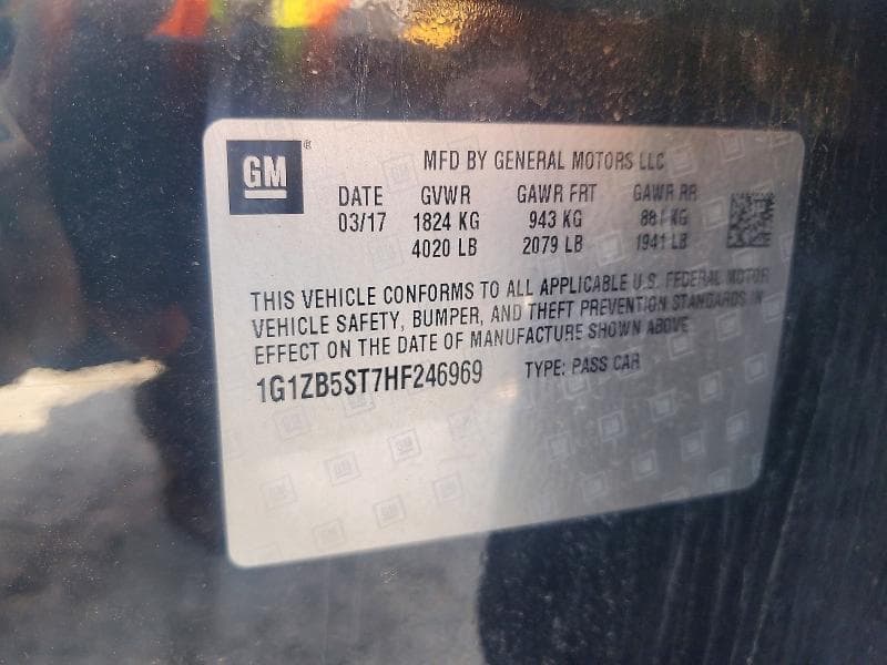 2017 CHEVROLET MALIBU LS 12