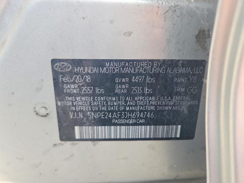 2018 HYUNDAI SONATA SE 12