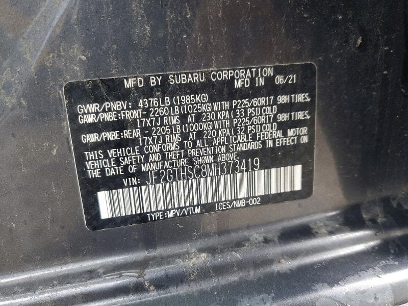 2021 SUBARU CROSSTREK SPORT 13