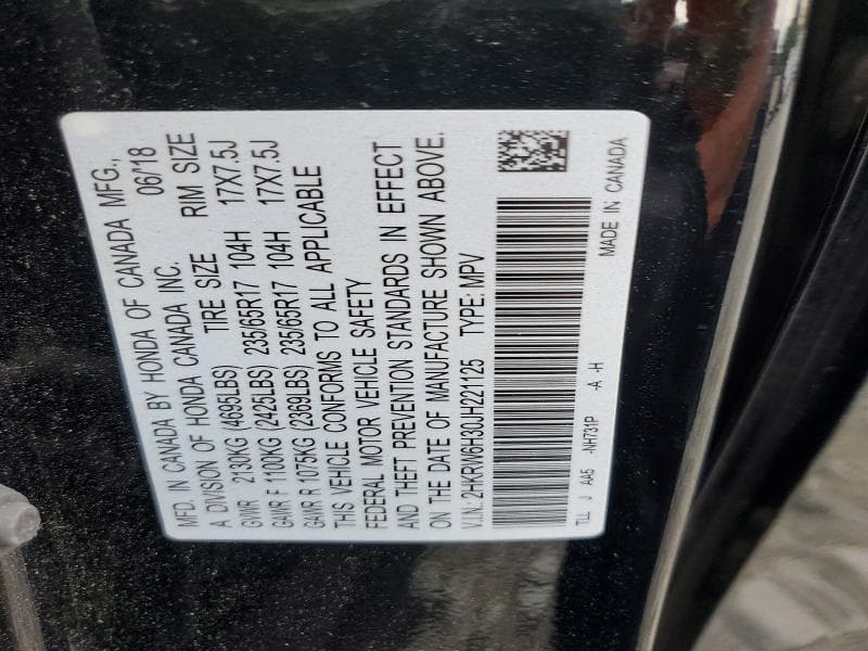 2018 HONDA CR-V LX 12