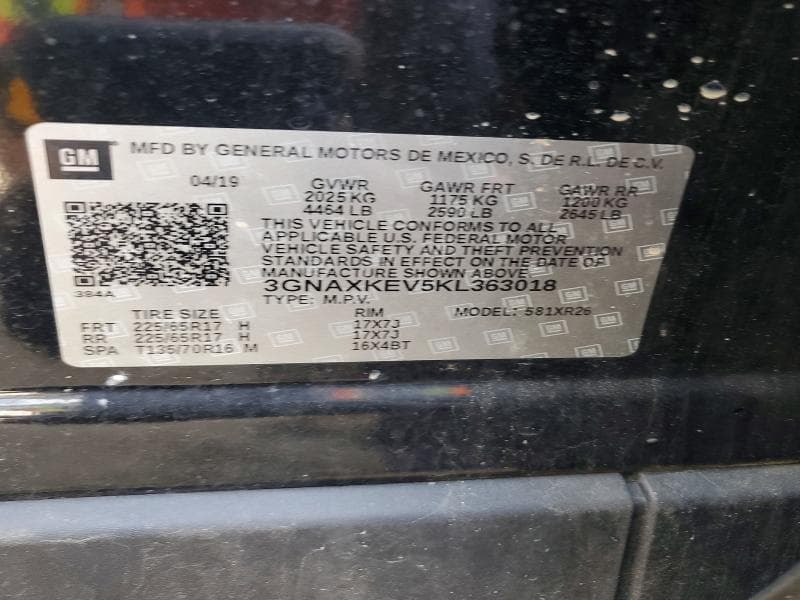 2019 CHEVROLET EQUINOX LT 12